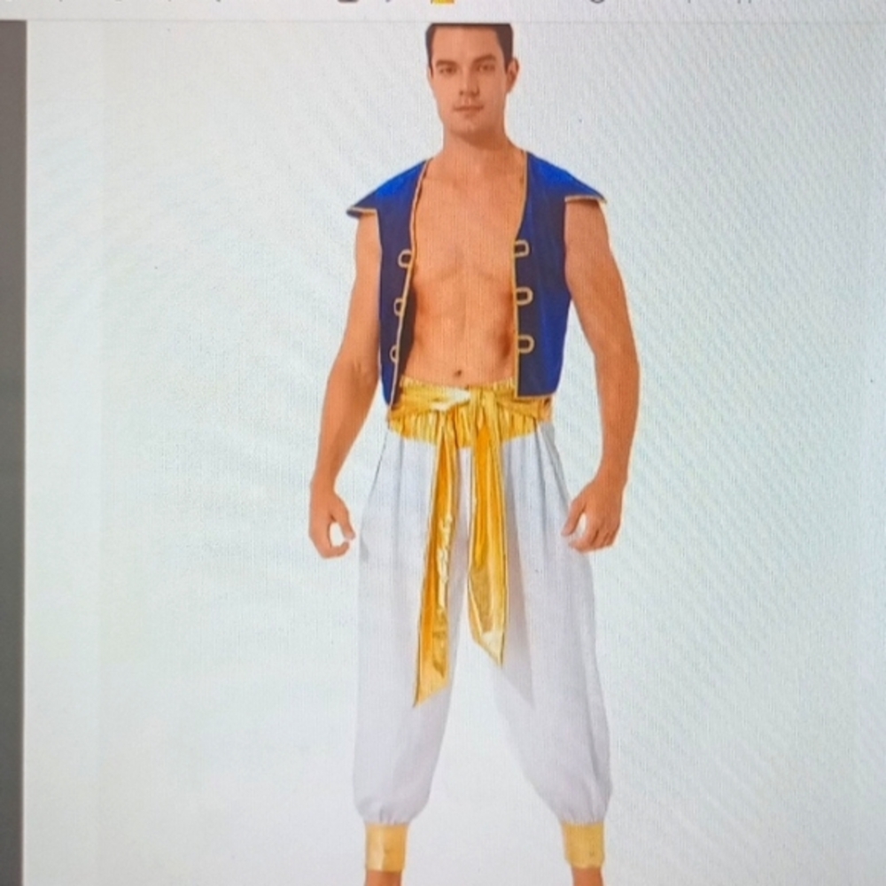 HCCode11 - Men's Aladdin sleeveless Vest and Pant Set